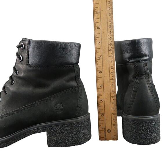 Timberland Shoes Womens 8.5 Boots Fashion Block Heel Lace Up Leather Waterproof - Picture 7 of 15
